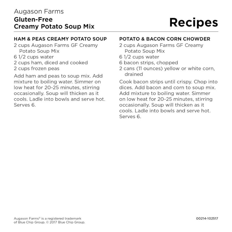 Augason Farms CREAMY POTATO Soup #10 Big Can Survival Emergency