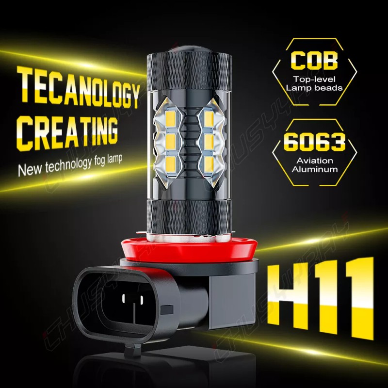 CHUSYYRAY 6000K White LED Headlight+4500