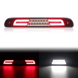 SHINEFIT LED 3rd Third Brake Light Compatible with F150 F250 F350 1994-1996/ Bronco 1992-1996, Red Housing Clear Lens High Mount Stop Rear Brake Lights Cargo Lamp