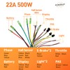 Electric Bike HUB Motor Controller, 22A 36V/48V 500W Brushless Motor