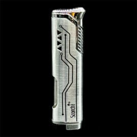 SCORCH TORCH Single Flame Butane Refillable Slim Scorch Torch Lighter 61766 - Silver