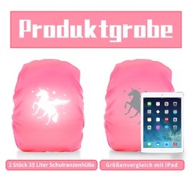 Rain Cover School Bag Unicorn Rain Cover for Backpack Step By Step Rain Cover Waterproof Backpack Cover Reflective for Girls Children, Unicorn