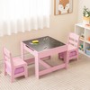Costzon Kids Table and Chair Set, 3 in 1 Wooden