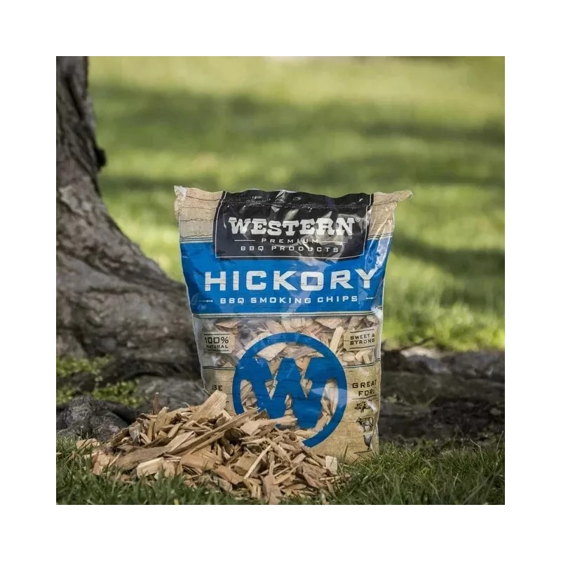 Western Premium BBQ Products Hickory BBQ Smoking Chips, 180 Cu