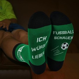 Funny Gifts for Men Women Christmas Socks Funny Socks Small Items for Advent Calendar Filling Men Christmas Gifts Gaming Socks Football Gaming Socks, Football Green