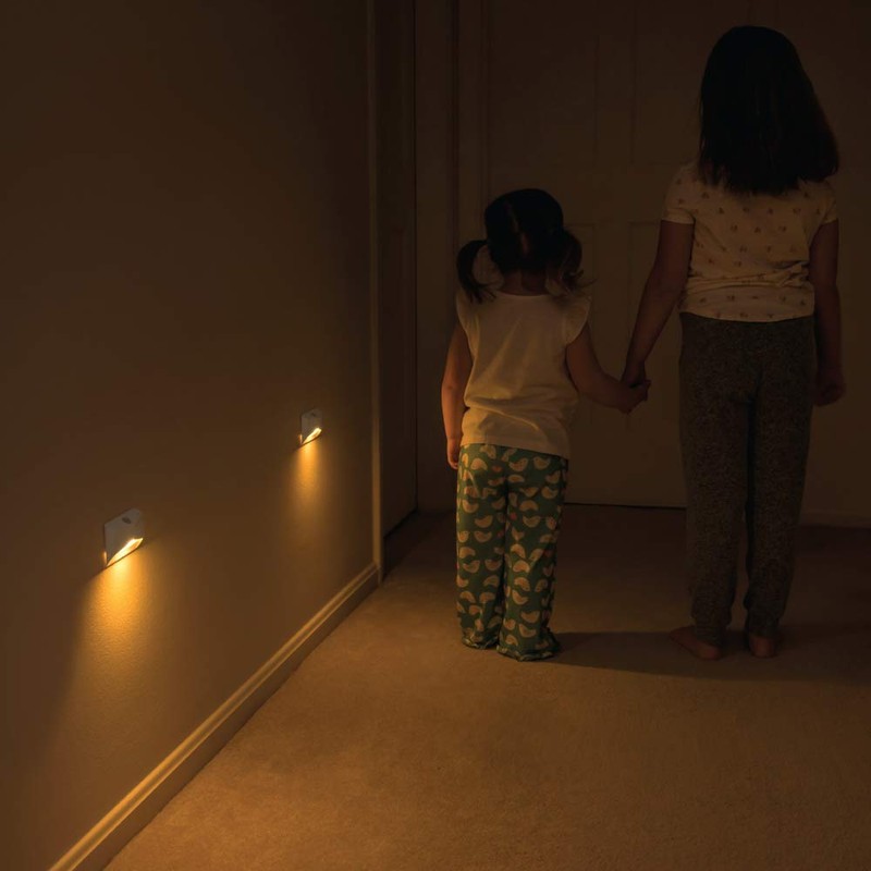 Mr Beams MB710A Amber LED Night Light, White, Pack of