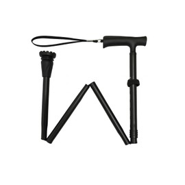 [Omiichi Tsuji] Wand, Foldable, Lightweight, Thick Cane, For Men, Women, Japanese Brand, Black, Suitable Height 5 ft 3.0 inches - 5 ft 3.9 inches (160 - 186 cm), BIWALONG Biwalong