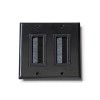HDTVHOOKUP Black Double Brush Wall Plate Audio Video Wall Plate