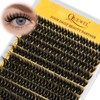 QUEWEL 3D Cluster Lashes, 10-18MM Eyelashes Clusters Wispy Lash Extensions,