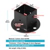OTTFF 4 Pack 2" x 2" Black Square Post Flange