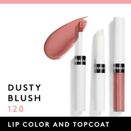 COVERGIRL COVERGIRL, Outlast AllDay Lip Color with Moisturizing Topcoat New Neutrals Shade Collection 120 Dusty Blush, 1 Count