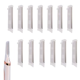 PAI4LEISI Replacement Heads Compatible with Flawless Finishing Touch Dermaplane Glo Sonic Facial Exfoliator Facial Hair Removal Replacement Blade (White, 13PCS)