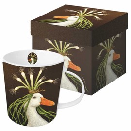 Paperproducts Design Decorative Bone China Mug Gift Box Set - Tabletop Kitchen DÃ©cor for Beverages, Hot, Cold Drinks, Tea â Artistic Designs, Decorated Mugs â 13.5 Ounces, Vicki Sawyer Miranda Design