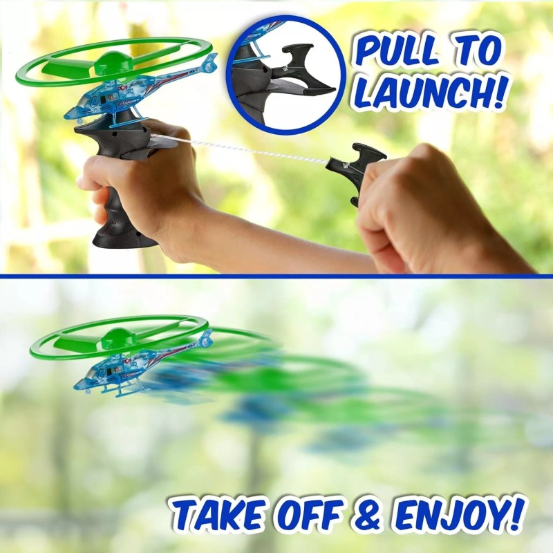 Playbees Light Up Ripcord Helicopters, 2 Pack � Flying Toys