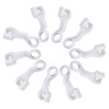 Merriway BH06729 (50 Pcs) Curtain Glider Hooks White Plastic to
