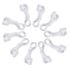 Merriway BH06729 (50 Pcs) Curtain Glider Hooks White Plastic to fit Swish Nove Deluxe - Pack of 50 Pieces