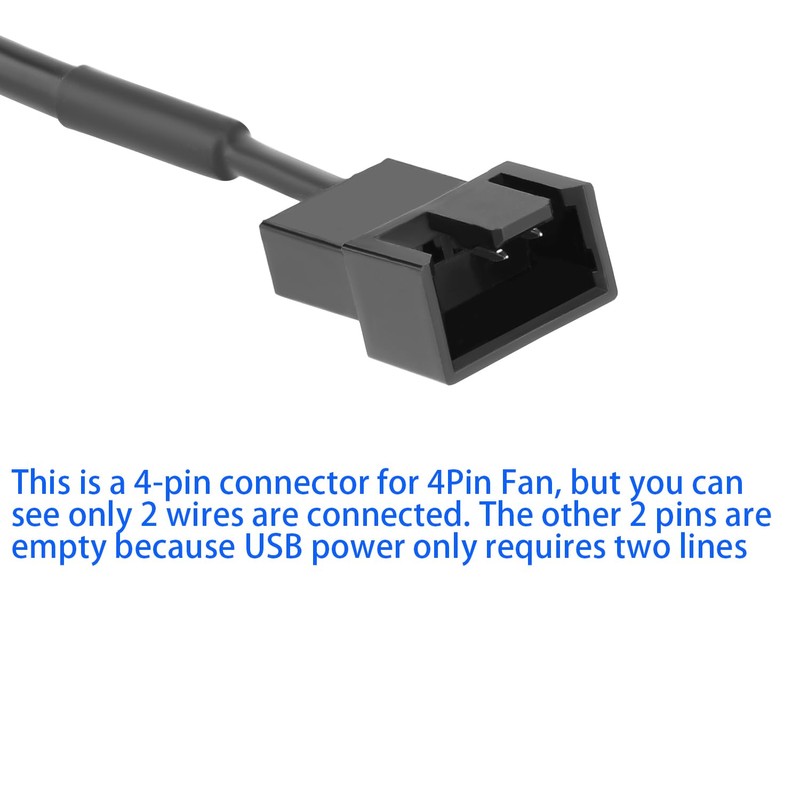 OwlTree 2 Pack USB 5V to 12V 4 Pin Fan