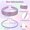KEUKORZ 7 Pcs Glitter Headbands Set Purple Sparkly Gradient Knotted