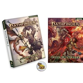 Pathfinder Remastered Second Edition Player Core 2 and Core GM Screen and a Treasure Chest Button