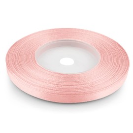 Netuno 1 x Satin Ribbon Powder Pink 6 mm x 32 m Ribbon Gift Ribbon Decorative Ribbon Fabric Ribbon Colourful Satin Roll Coloured Ribbons for Crafts for Wedding Christening Birthday Christmas Easter