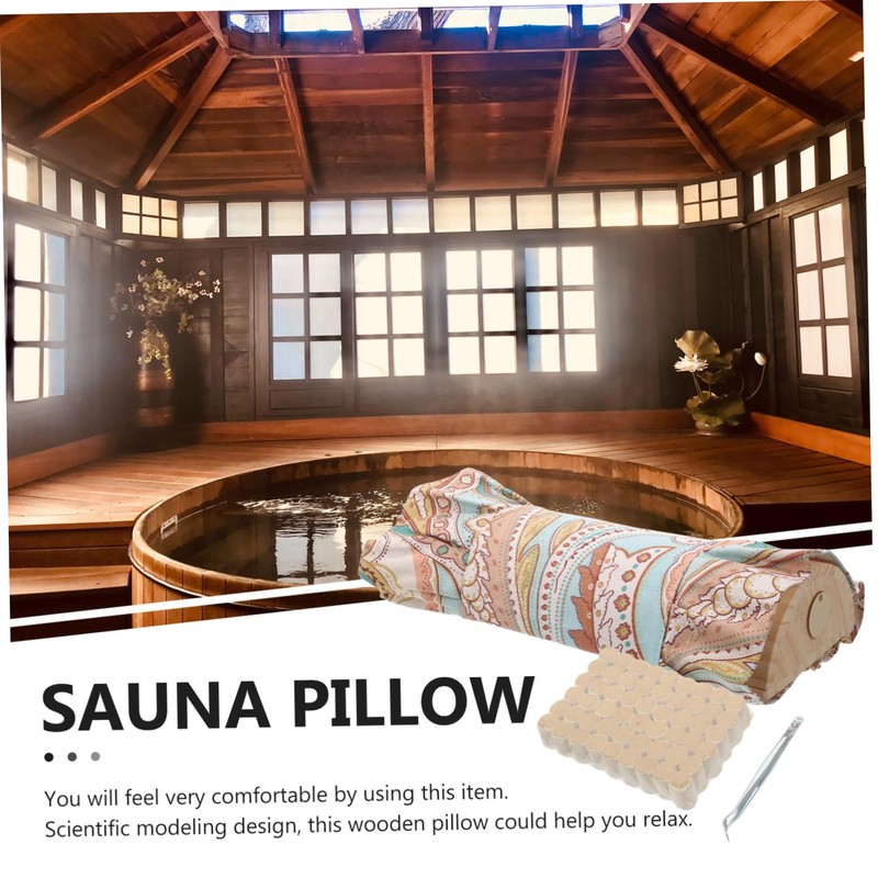 Levemolo Comfortable Wooden Cervical Pillow for Recliners Moxibustion Daily Use