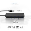 KabelDirekt – USB-3.0-Hub 4-Port (Slim-Design, Plug & Play an PC/Notebook/Mac,