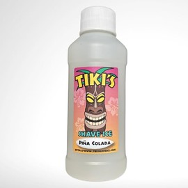 Tiki's Shaved Ice and Snow Cone UnSweetened Flavor CONCENTRATE For Snow Cone Syrup and Flavoring For Beverages and Desserts (Pina Colada)