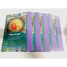 Pacon (250) Pacon Tru-Ray Construction Paper 9" x 12" Cool Assorted Colors 5 packs 50