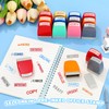 Crtiin 16 Pcs Office Stamp Set Message Self Inking Rubber