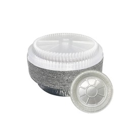 9-inch Aluminum-Foil Pie Pans with Lid – Round Disposable Heavy Duty Pans for Storing, Tart Baking, Reheating and Serving – Oven & Freezer safe - Made in USA (Pack of 20)