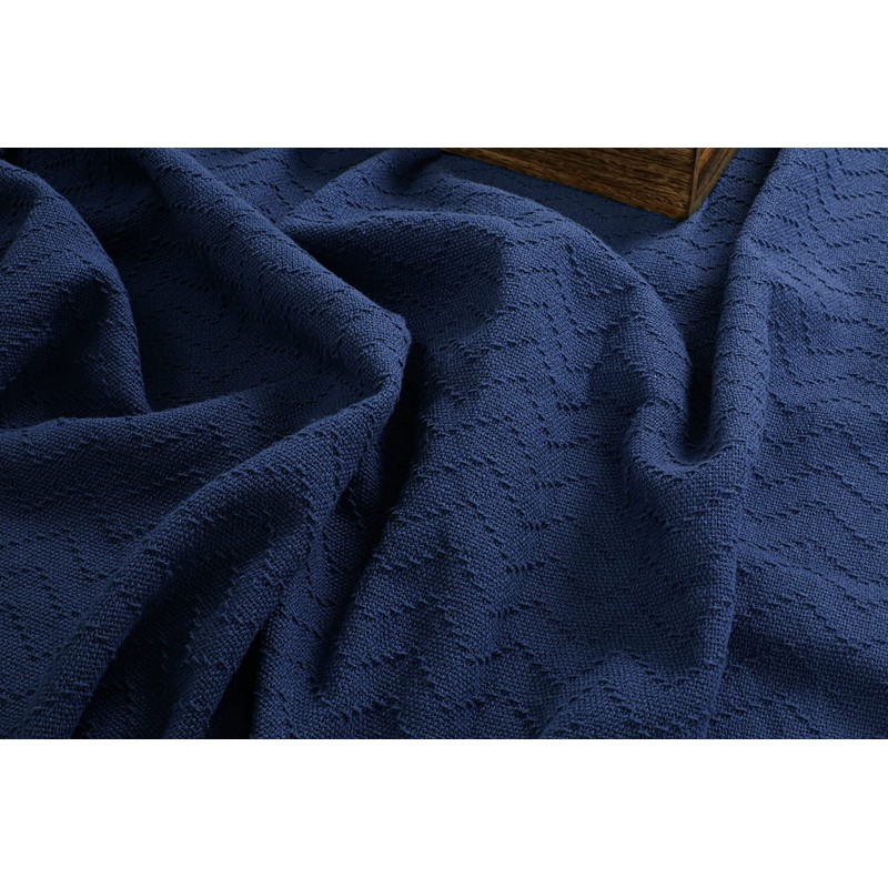 BELIZZI HOME 100% Cotton Bed Blanket, Breathable Thermal Blanket Full