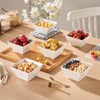 Porcelain Small Serving Bowls Set of 6, 13 Oz Square