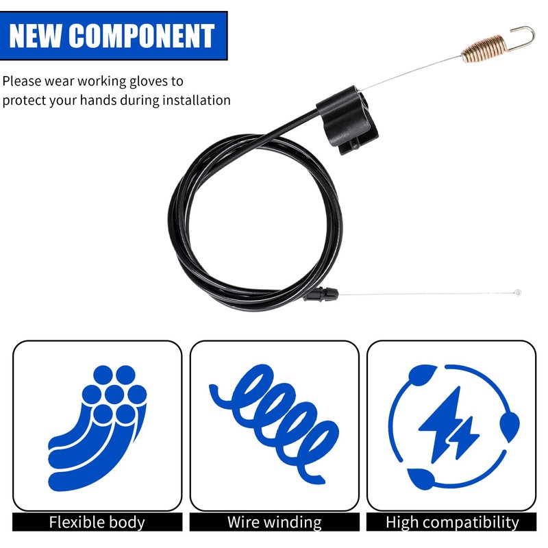 PLAXNS 946-04728A 746-04728 Single Speed Drive Cable for Troy-Bilt TB210
