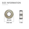 ZhenSFlourish Ball Bearings 8 x 22 x 7 Pack of