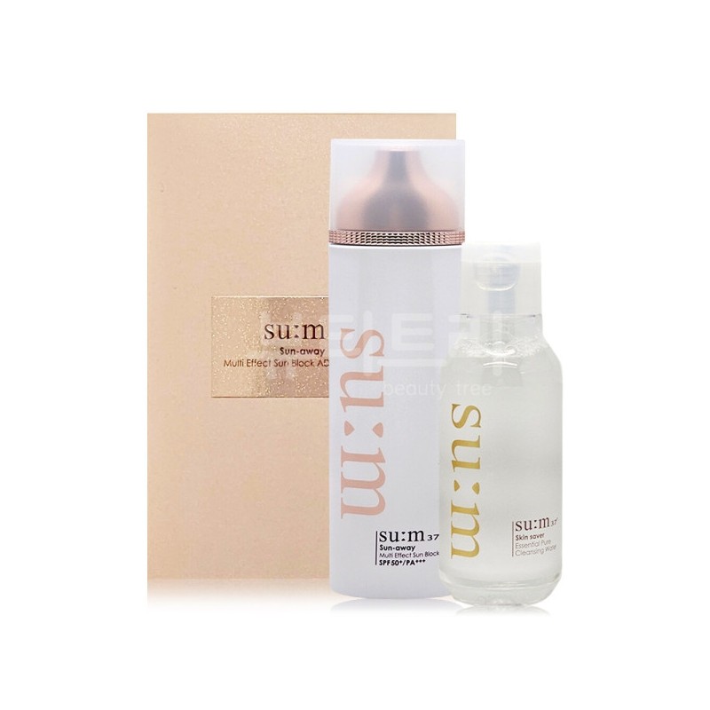Su:m37 Sun Away Multi-Effect Sunblock 100ml + Cleansing Water Set