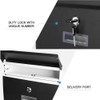 Black Mailboxes with Key Lock, Wall Mounted Large Capacity Mailbox,