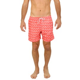 UZZI Men's Bimini Swim Trunks Coral XL