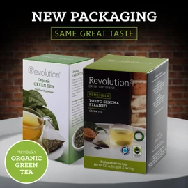 REVOLUTION TEA® Sencha Green Tea [THE ORIGINAL] – Tokyo Sencha Steamed – Premium Full Leaf Tea – Biodegradable Infuser Tea Bags – Green Tea – 20 Bags
