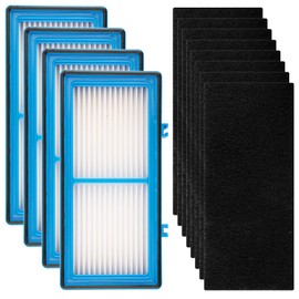 (12 Pack) AER1 Filter 4 HEPA Filters + 8 Carbon Booster Filters Compatible With Holmes AER1 Type Total Air Filter, HAPF30AT And HAP242-NUC, Replacement HEPA Filter Kit