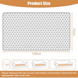 AUAUY Soft Milk Fleece Sofa Covers, New Non-Slip Sofa Covers 1 2 3 Seater, Couch Covers for Sectional Sofa, Sofa Cover L Shape Furniture Protector, New Sofa Cushion Covers (Grey, 70x120cm)