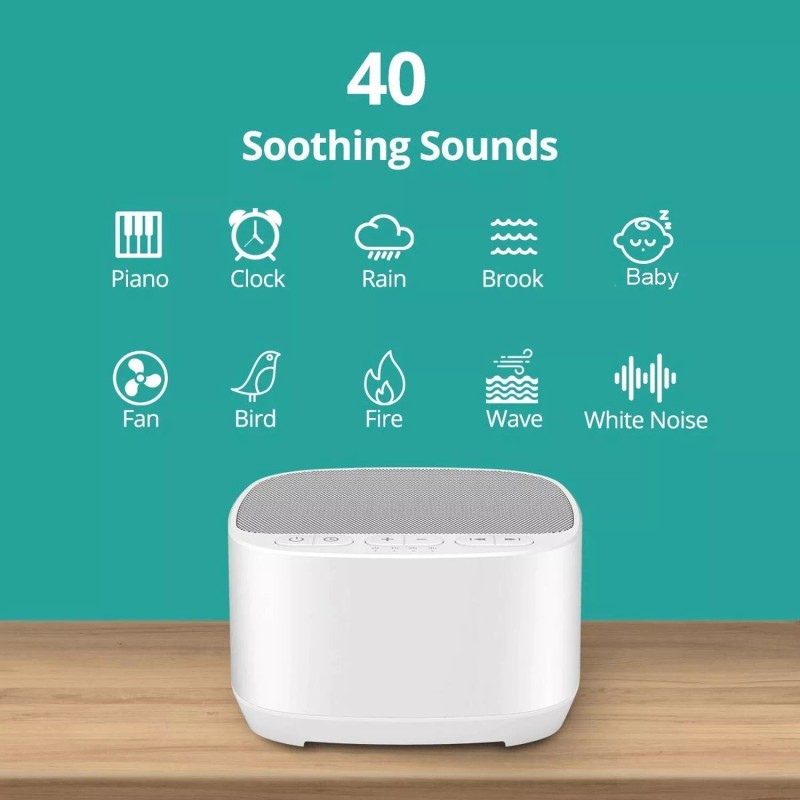 Magicteam Sleep Sound White Noise Machine with 40 Natural Soothing