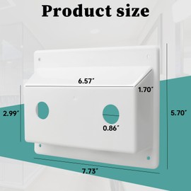 Faucet Bezel Cover Stand Off Faucet Cover Mounting Kit, Waterproof Replacement Part Compatible Camper Trailer Shower Plate 1 Pack White