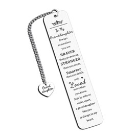Granddaughter Gifts from Grandma Nana Gift for Granddaughter Inspirational Bookmark for Women Granddaughter Birthday Graduation Christmas Gifts for Granddaughter from Grandma Grandpa Grandparents Gift