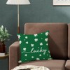 RABUSOFA St.Patrick's Day Pillow Covers 16x16 Inch,Lucky Shamrock Decorations Holiday