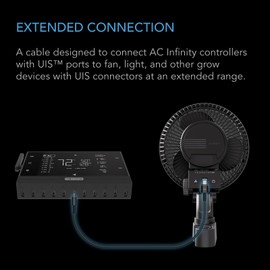 AC Infinity UIS Extension Cable Male to Male for Controller AI+, 10 Foot Cord with Water-Resistant Gasket, Enables Advance Functions Control, Works with CLOUDRAY, CLOUDLINE, IONFRAME, CLOUDFORGE