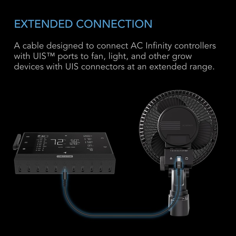 AC Infinity UIS Extension Cable Male to Male for Controller