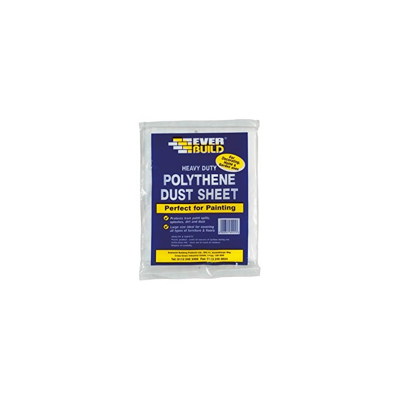 Everbuild Polythene Dust Sheet – Heavy Duty – Waterproof –