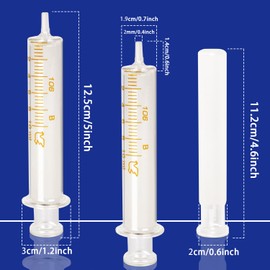 Jiaxix 10 Pack 10ml Glass Syringe With Caps