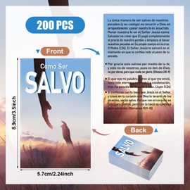 Noveread 200 Pcs Spanish Gospel Tract Card Salvation Cards Pocket Holy Postcards Prayer Postcards Christian Inspirational Bible Verses for Christian Gifts Women Men ()