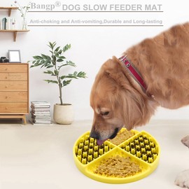 Bangp Licking Mat for Dogs and Cats,Dog Slow Feeders,Boredom Anxiety Reduction,Heavy-Duty Lick Pad Dog Treat Mat with Unique Quadrant Design,Perfect for Yogurt,Treats or Peanut Butter